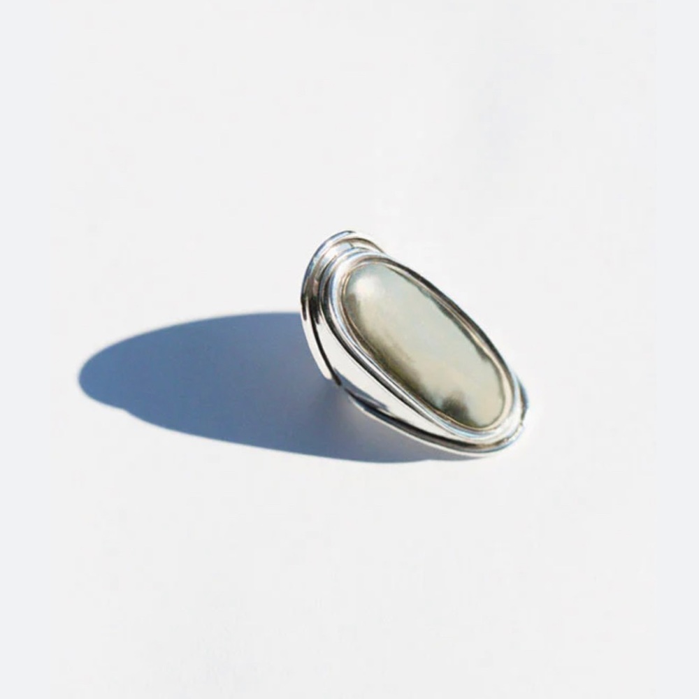 Original Pamela Love XL mood ring SOLID sterling silver RARE art nouveau 5.5 - Picture 13 of 14